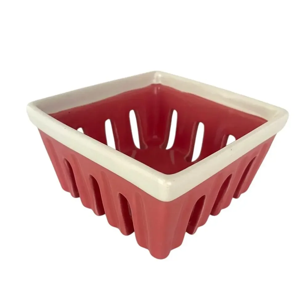 Vintage Inspired Ceramic Berry Basket #0290